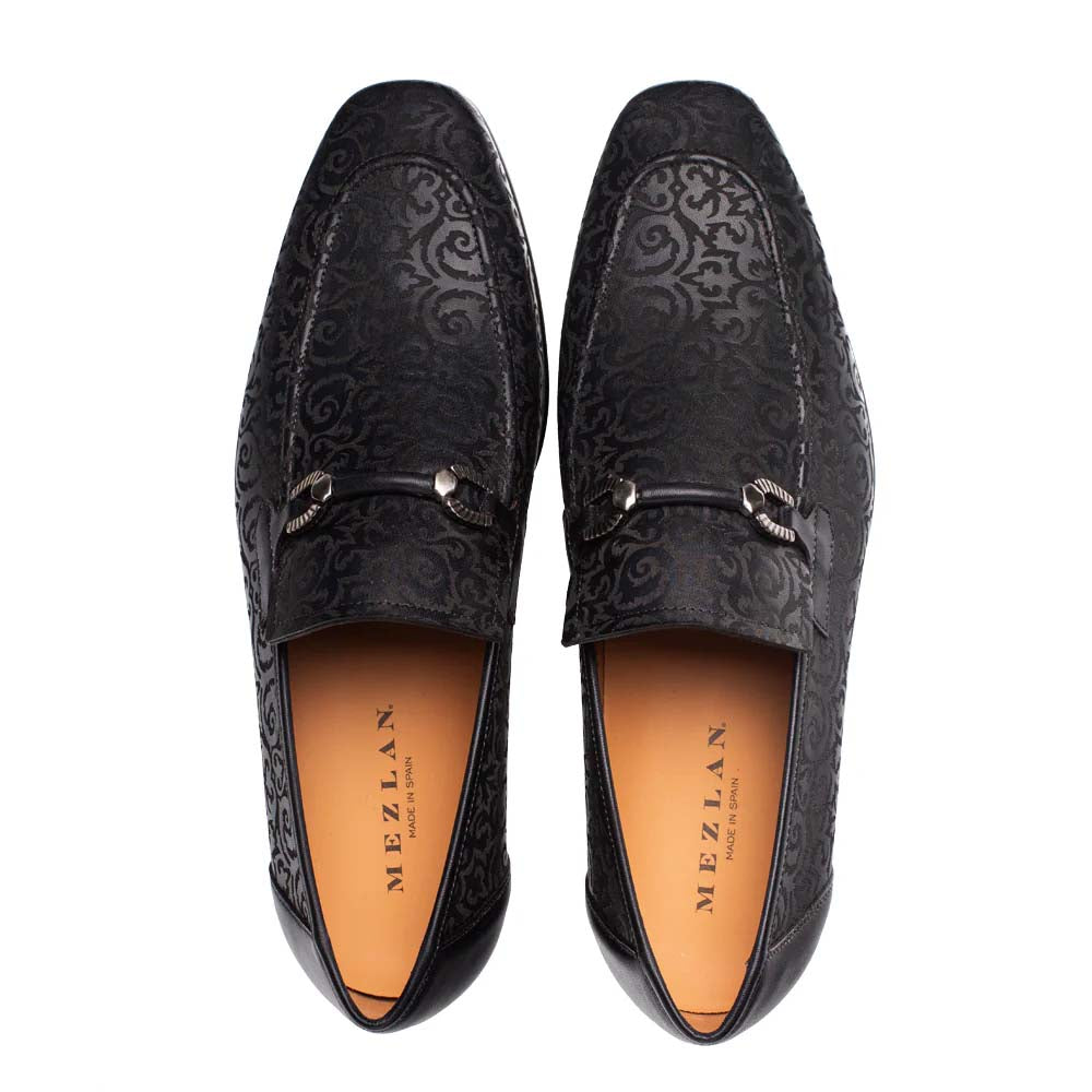 Mezlan Alcaraz Laser-Print Slip On Black (21586)