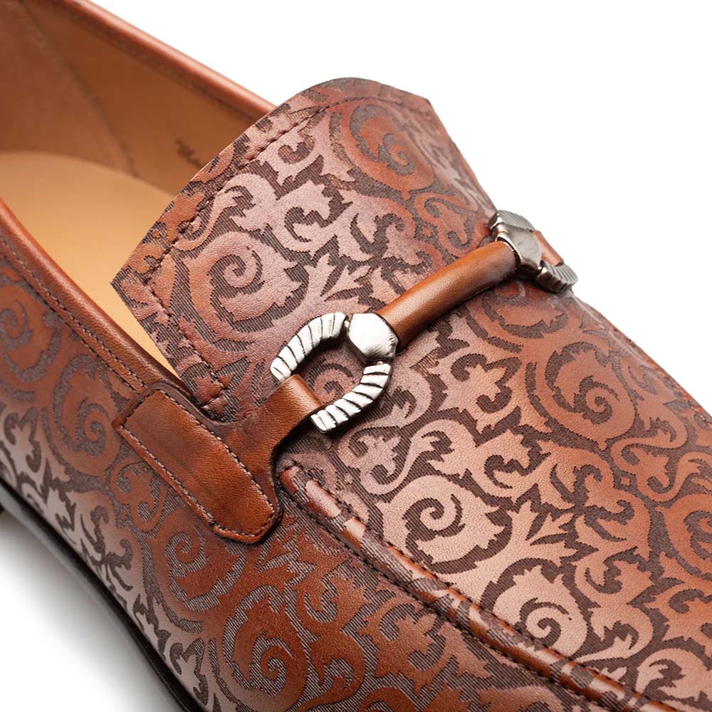 Mezlan Alcaraz Laser-Print Slip On Cognac (21586)