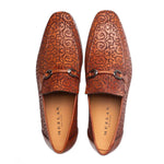 Mezlan Alcaraz Laser-Print Slip On Cognac (21586)