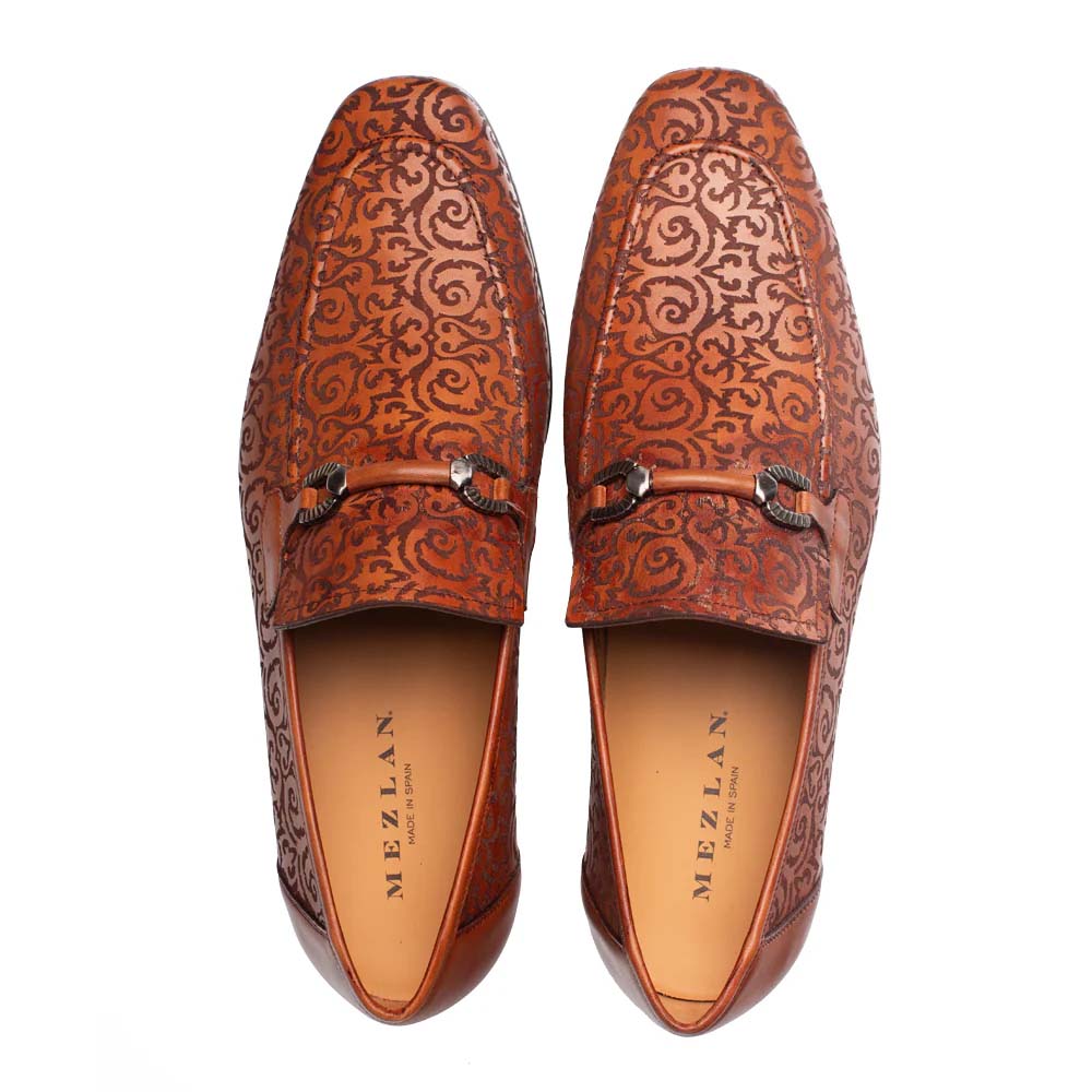 Mezlan Alcaraz Laser-Print Slip On Cognac (21586)