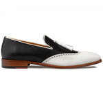 Mezlan Jucar Two-Tone Tassel Loafer Black / White