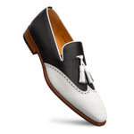 Mezlan Jucar Two-Tone Tassel Loafer Black / White (21589)
