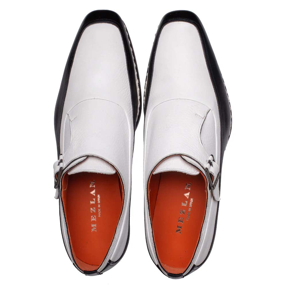 Mezlan Cadena Two-Toned Monk Strap Black / White (21590)