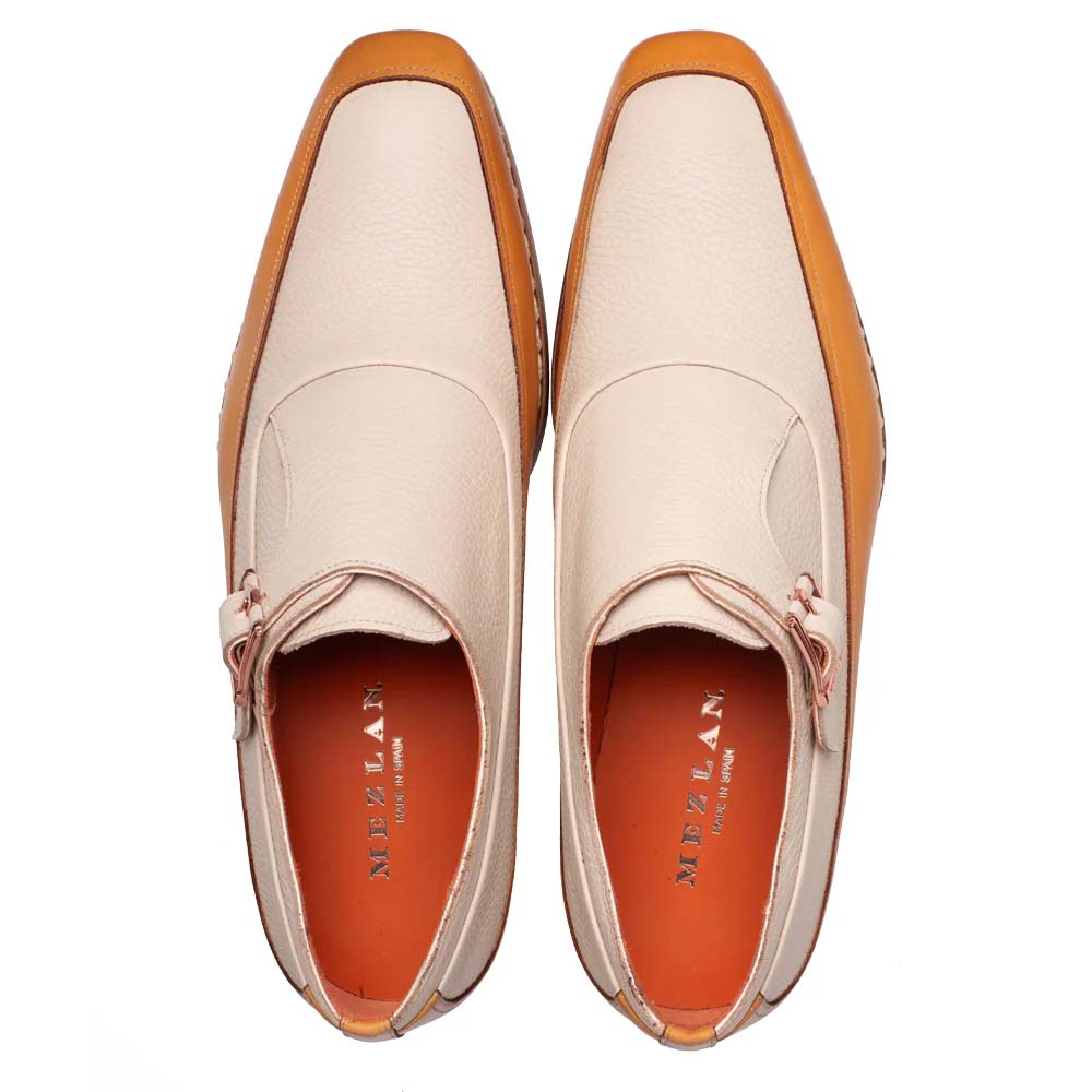 Mezlan Cadena Two-Toned Monk Strap Camel / Bone (21590