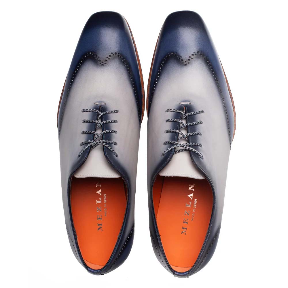 Mezlan Almagro Two-Tone Oxford Navy / Pearl Grey (21592)