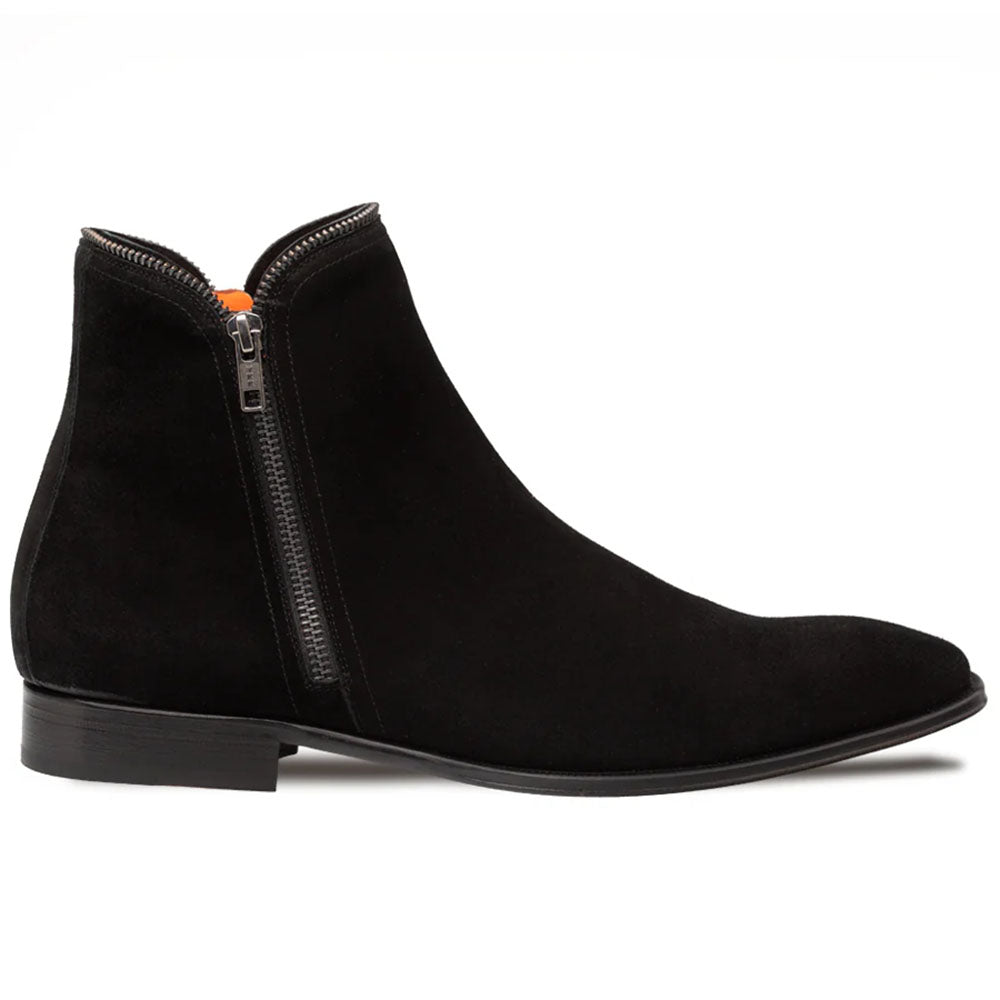 Mezlan Moretti Suede Zip Boot Black