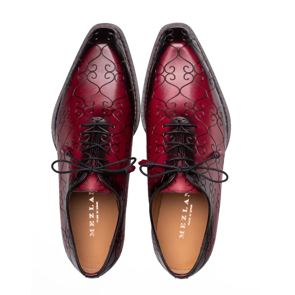 Mezlan Tribeca Laser Print Oxford Burgundy (21691)