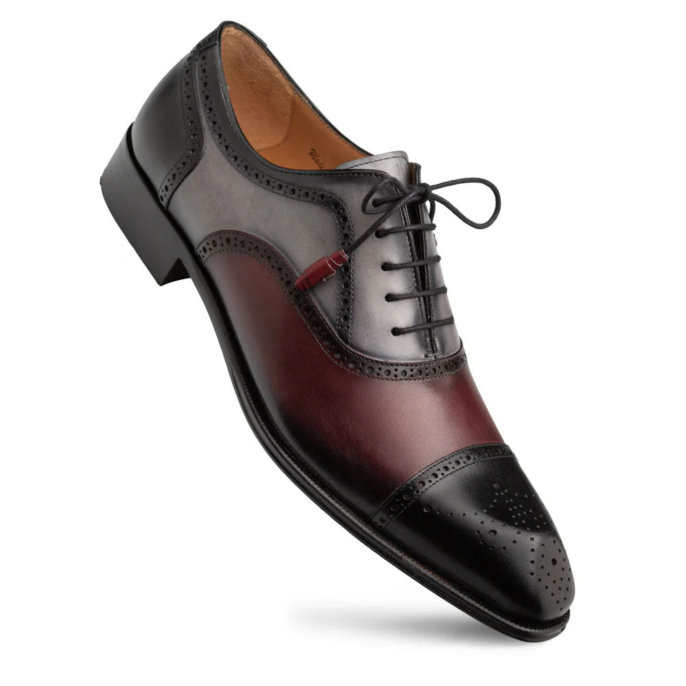 Mezlan Galante Tri-Tone Cap Toe Oxford Black / Multi (21693)