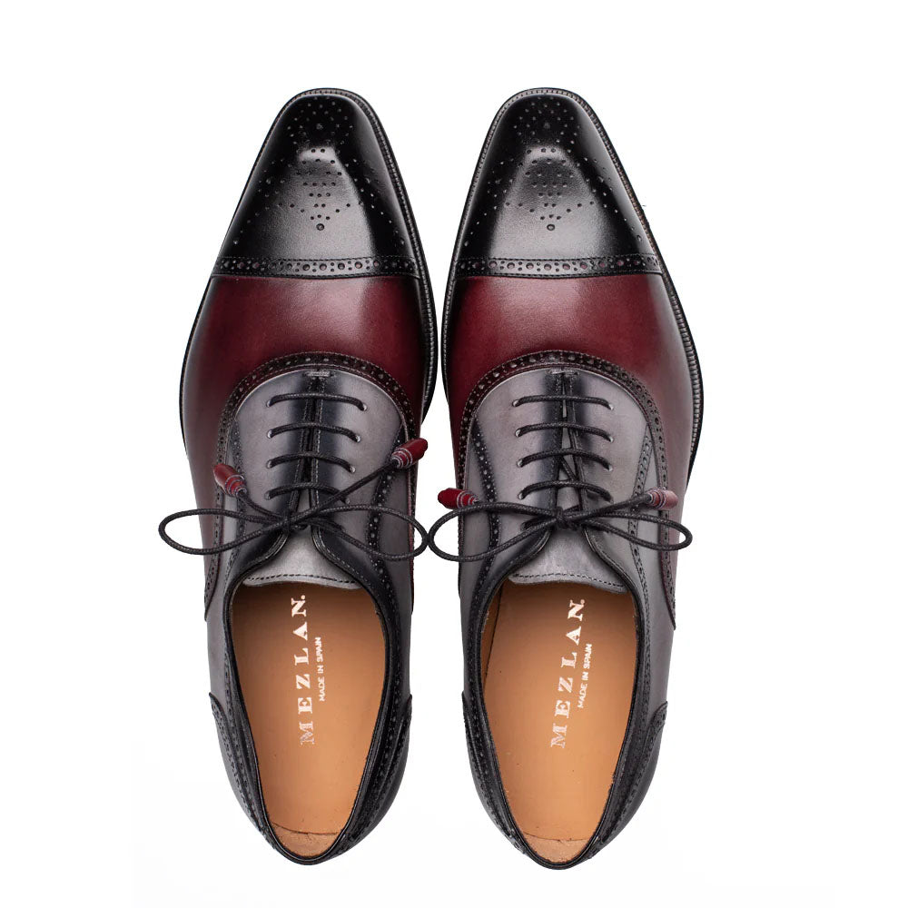 Mezlan Galante Tri-Tone Cap Toe Oxford Black / Multi (21693)