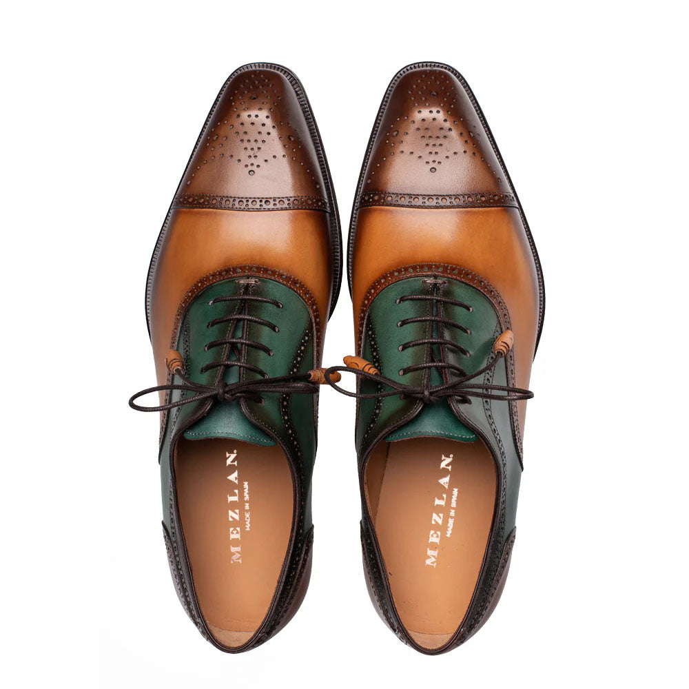 Mezlan Galante Tri-Tone Cap Toe Oxford Brown / Multi (21693)