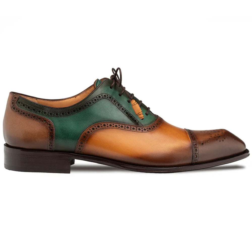 Mezlan Galante Tri-Tone Cap Toe Oxford Brown / Multi