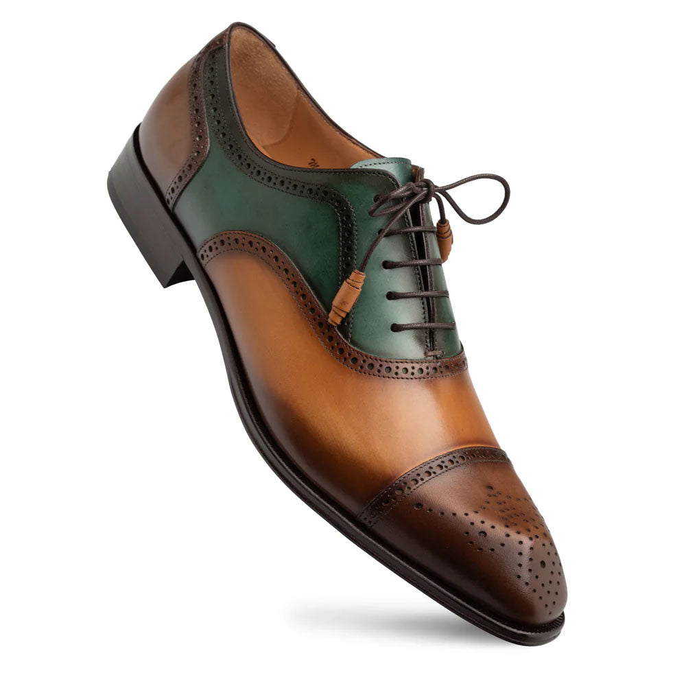 Mezlan Galante Tri-Tone Cap Toe Oxford Brown / Multi (21693)
