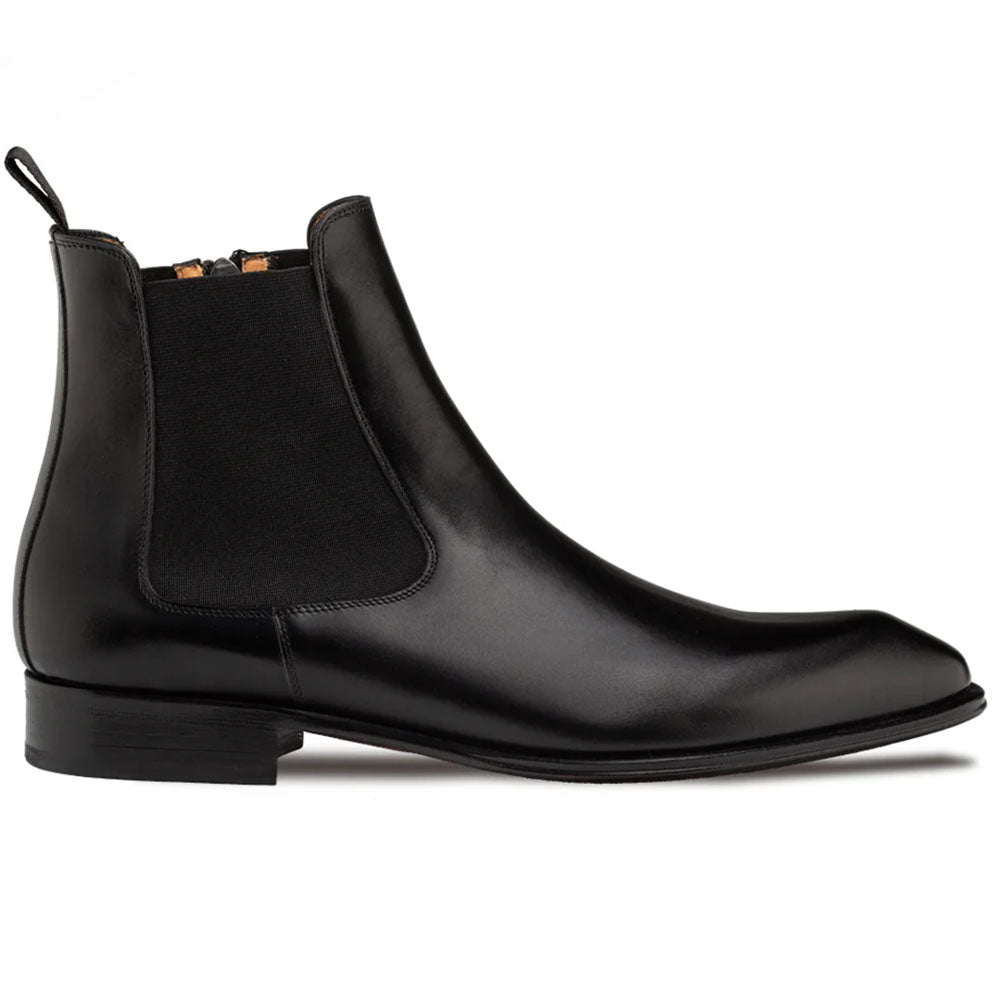 Mezlan Patina Calf Chelsea Boot Black