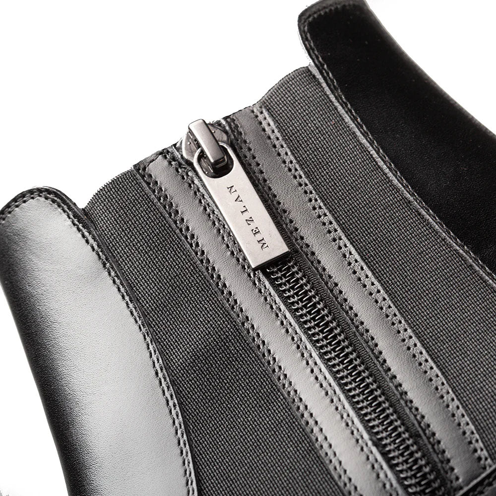 Mezlan Patina Calf Chelsea Boot Black (S21694)