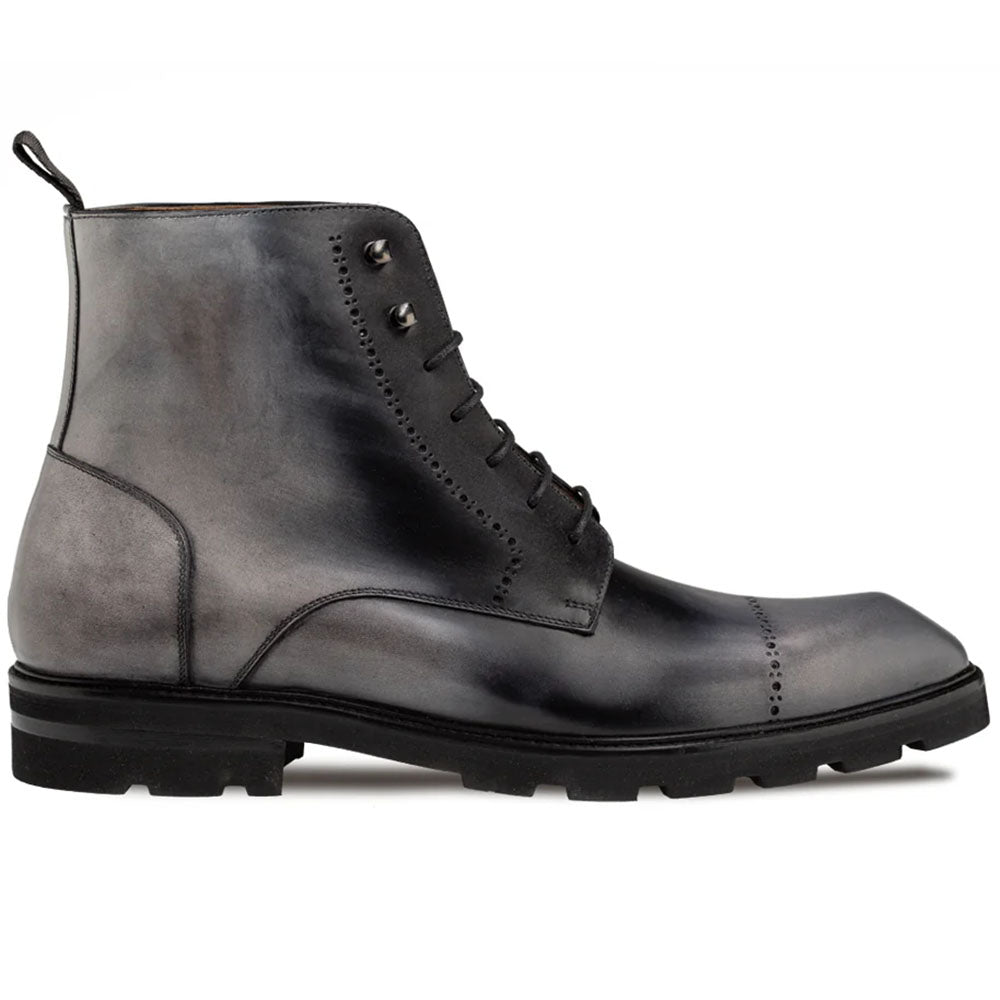 Mezlan Cap Toe Rugged Boot Grey / Black