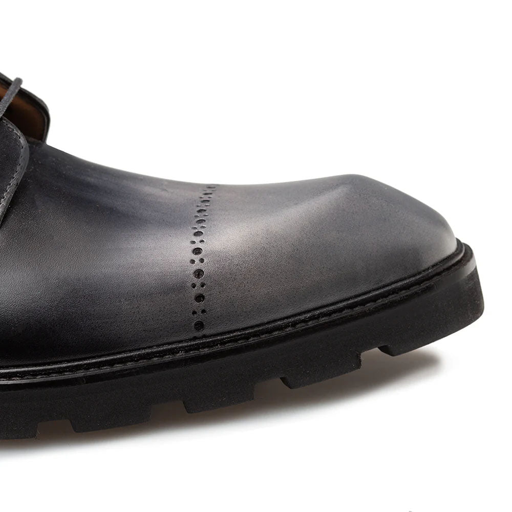 Mezlan Cap Toe Rugged Boot Grey / Black (R21695)