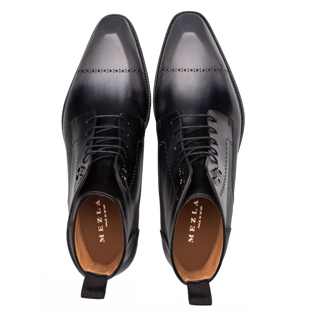 Mezlan Cap Toe Rugged Boot Grey / Black (R21695)