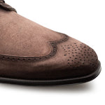 Mezlan Benante Suede Wing Tip Derby Brown (21715)