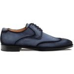 Mezlan Benante Suede Wing Tip Derby Navy
