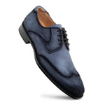 Mezlan Benante Suede Wing Tip Derby Navy (21715)