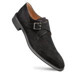 Mezlan Albini Suede Monk Strap Black (21722)