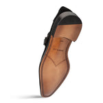 Mezlan Albini Suede Monk Strap Black (21722)