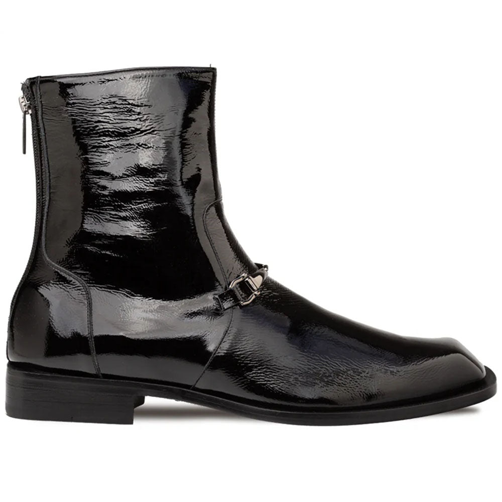Mezlan Buscemi Hi-Shine Ornament Boot Black