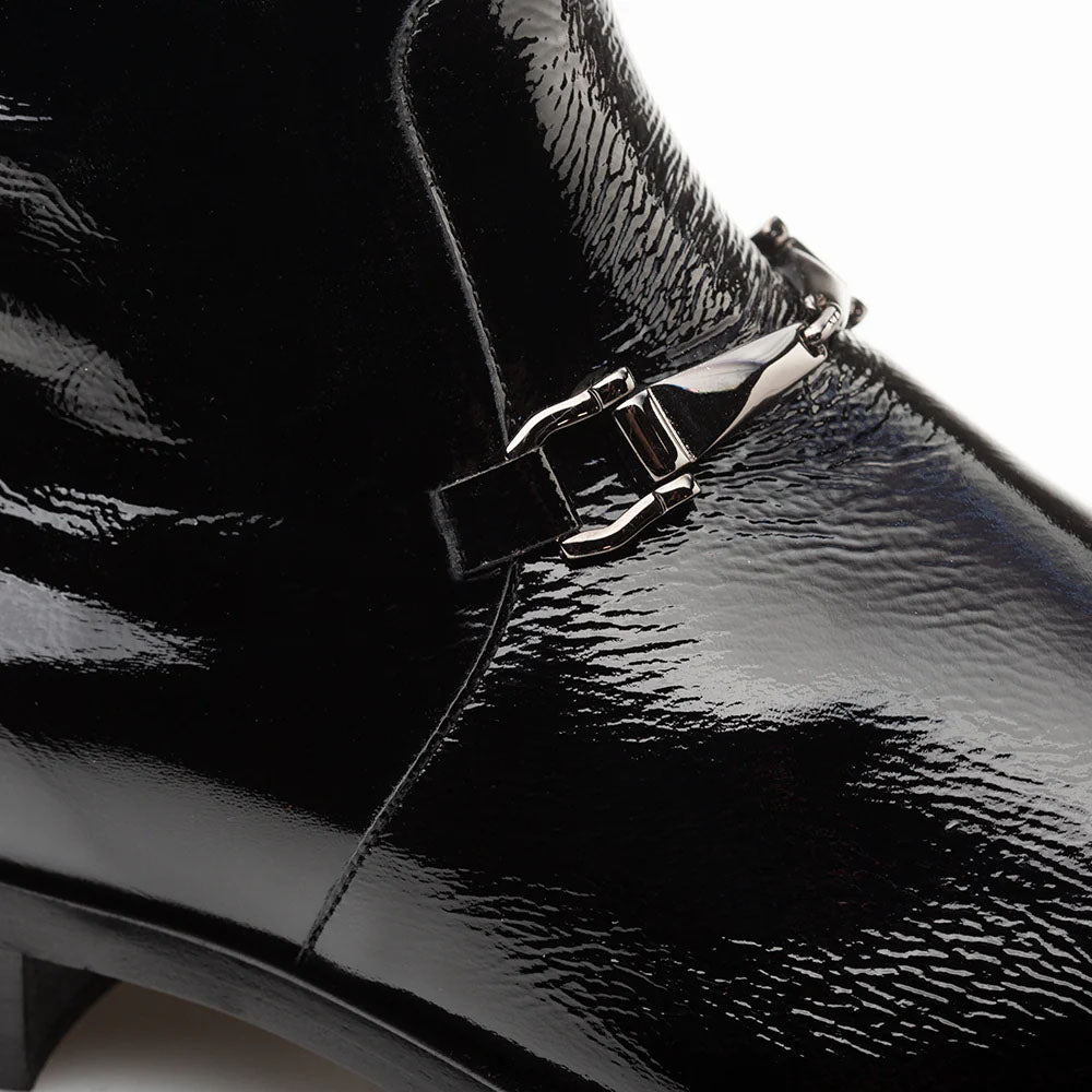 Mezlan Buscemi Hi-Shine Ornament Boot Black (21739)