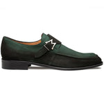 Mezlan Diesel Suede Monk Strap Forest