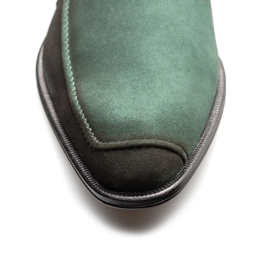 Mezlan Diesel Suede Monk Strap Forest (21745)