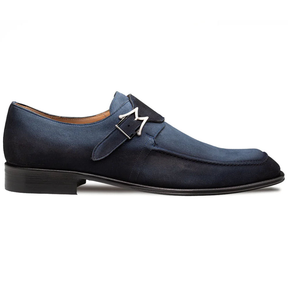 Mezlan Diesel Suede Monk Strap Royal