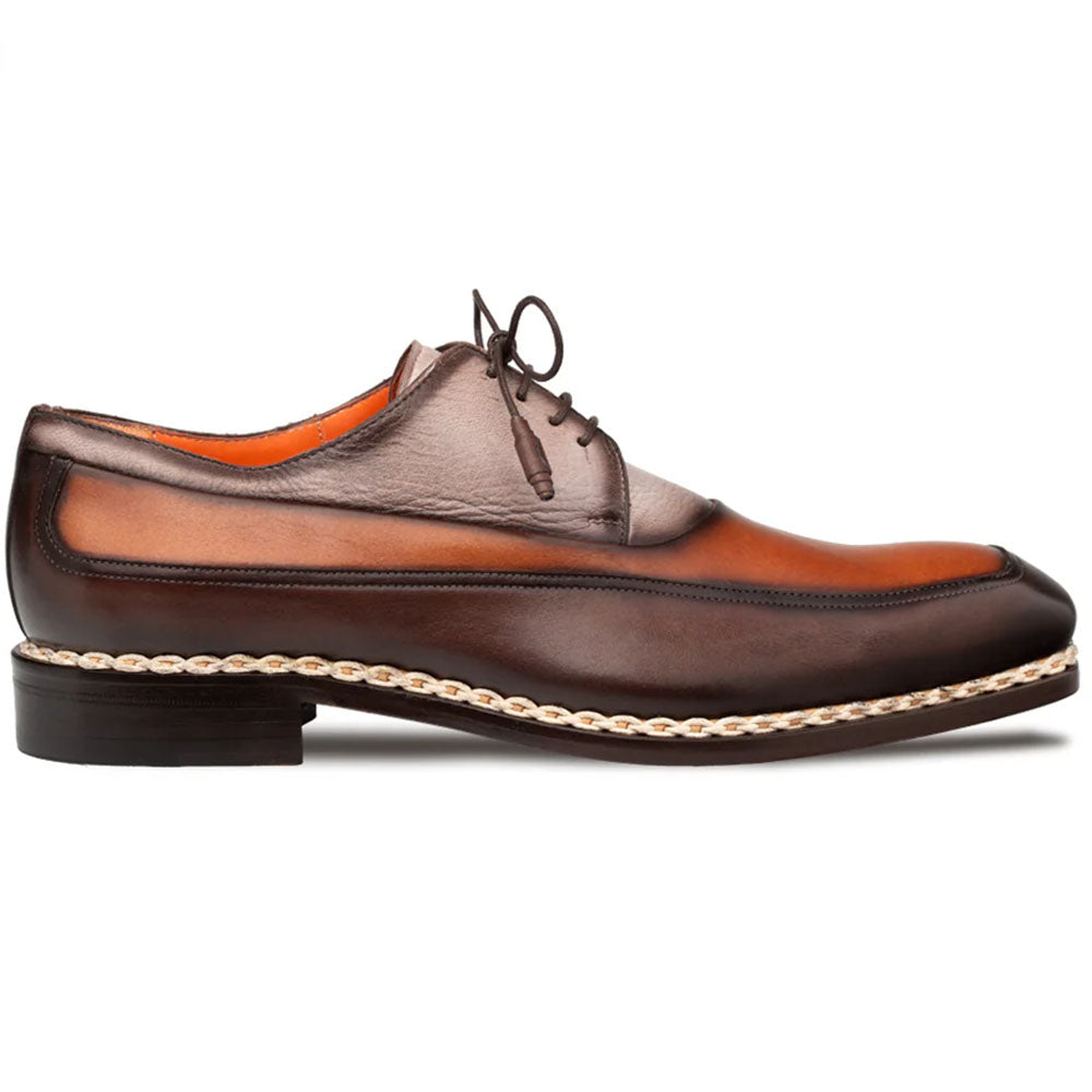 Mezlan Bowery Calf & Deer Derby Chocolate / Multi