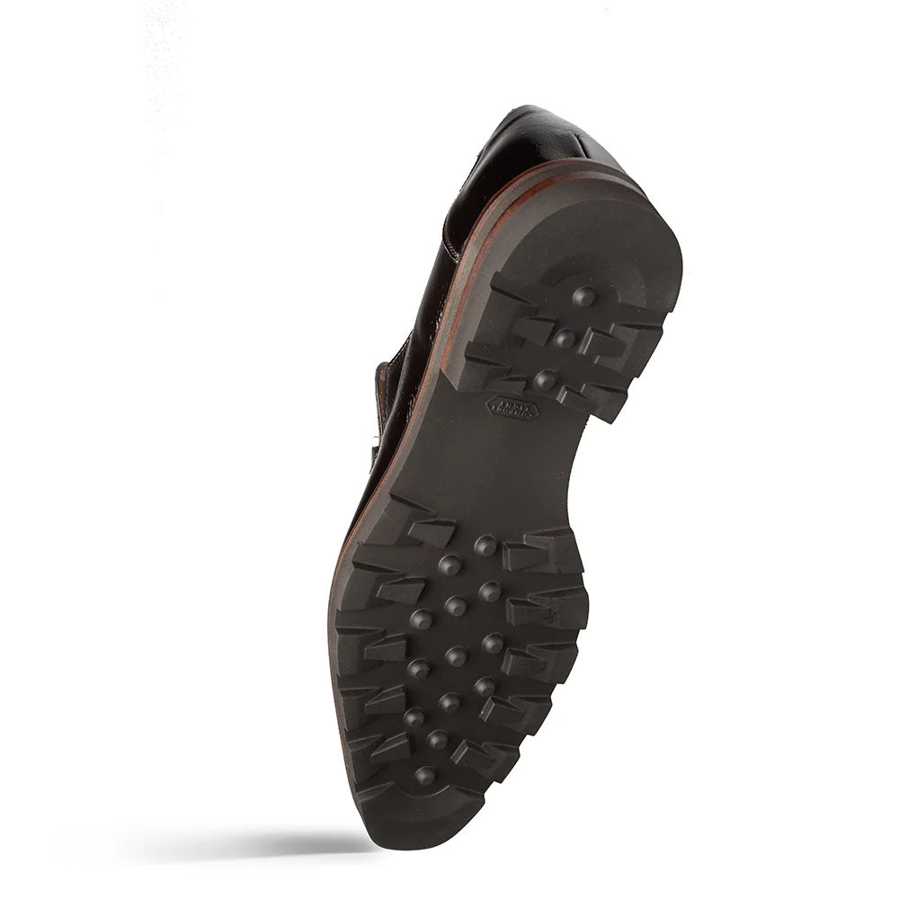 Mezlan Valone Hi-Shine & Suede Lug Slip-On Brown (21763)