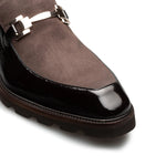 Mezlan Valone Hi-Shine & Suede Lug Slip-On Brown (21763)
