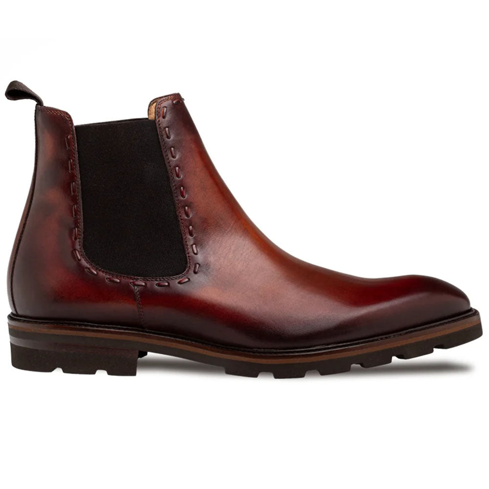 Mezlan Bromley Calfskin Lug Sole Chelsea Boot Cognac / Rust (21924)