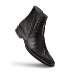 Mezlan Belucci Alligator Zipper Boots Black (3663-J)