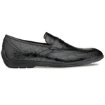 Mezlan RX4874-C Crocodile Driving Shoes Black