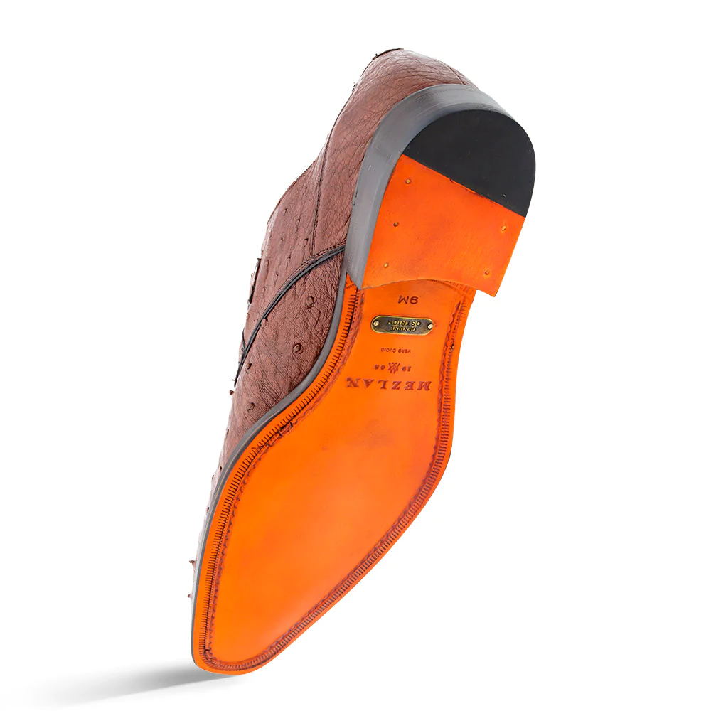 Mezlan Ostrich Monk Strap Brown (4905-PS)