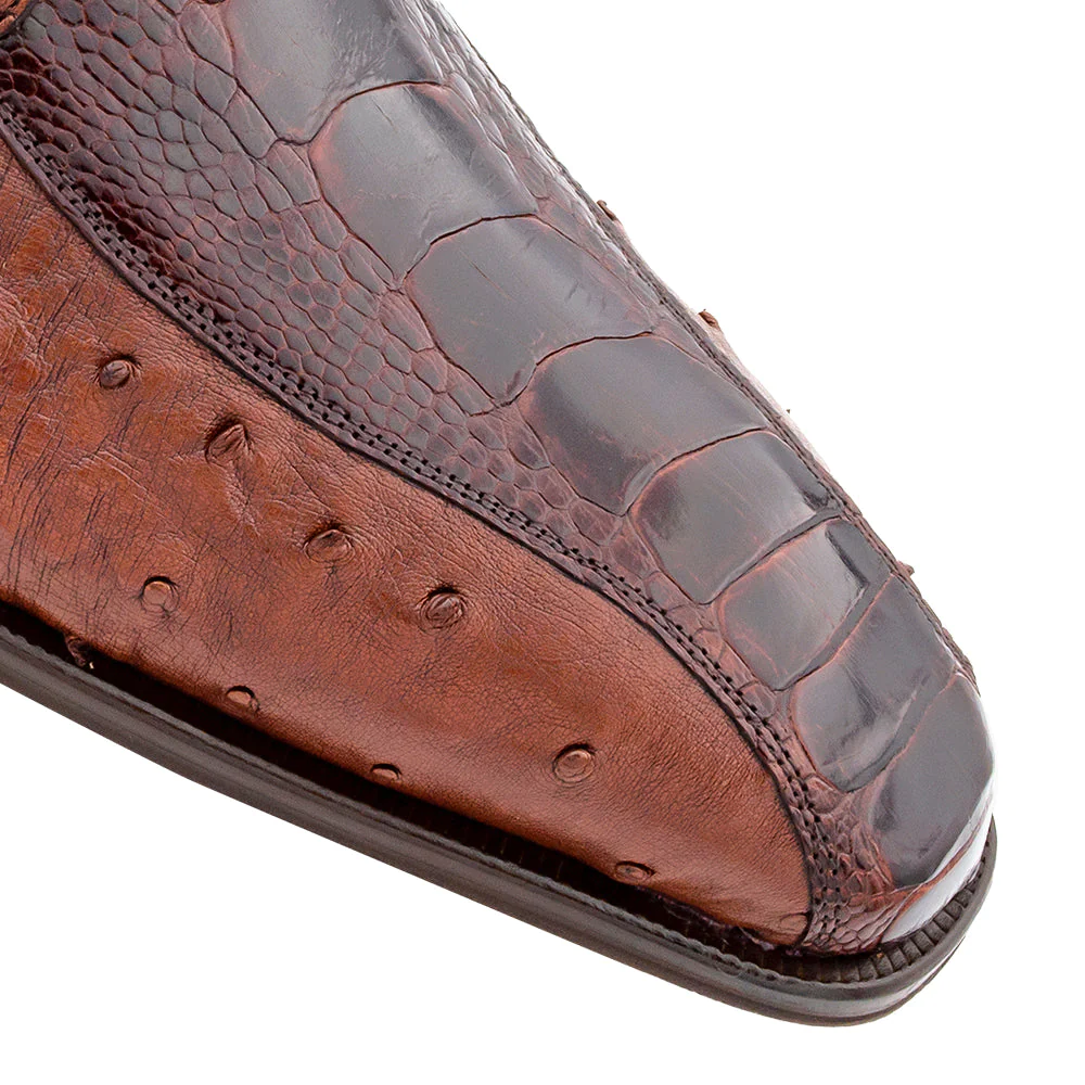 Mezlan Ostrich Monk Strap Brown (4905-PS)