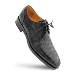 Mezlan Golfo Plain Toe Crocodile Derby Black (4967-F)