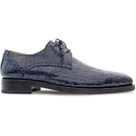 Mezlan Golfo Plain Toe Crocodile Derby Blue (4967-F)