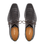 Mezlan Golfo Plain Toe Crocodile Derby Black (4967-F)