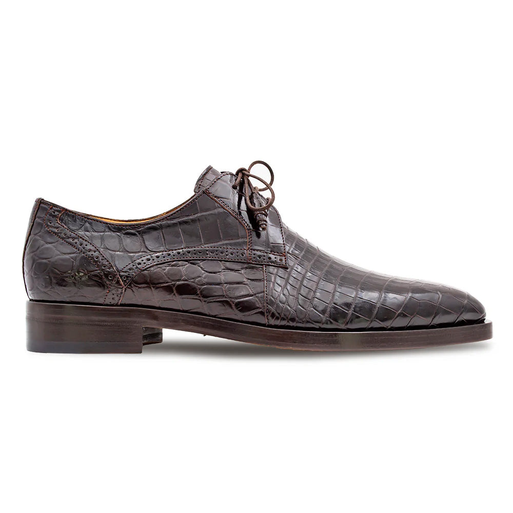 Mezlan Dandy Alligator Lace-Up Brown