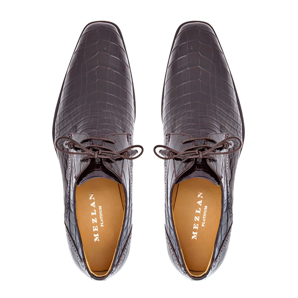 Mezlan Dandy Alligator Lace-Up Brown (EX4967-J)