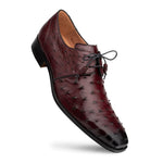 Mezlan Plain Toe Ostrich Lace Up Burgundy (SX50018-S)