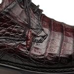 Mezlan Giovane Fuscus Crocodile Cap Toe Derby Burgundy (50032-F)