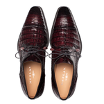 Mezlan Giovane Fuscus Crocodile Cap Toe Derby Burgundy (50032-F)