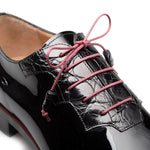 Mezlan Asymmetrical Hi-Shine / Crocodile Oxfords Black (EX4967-J)