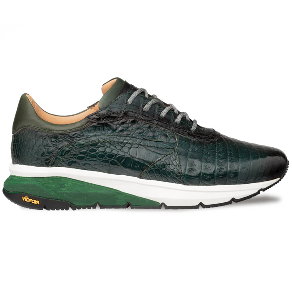 Mezlan Quevedo Crocodile Sneaker Forest / Green (50063-F)