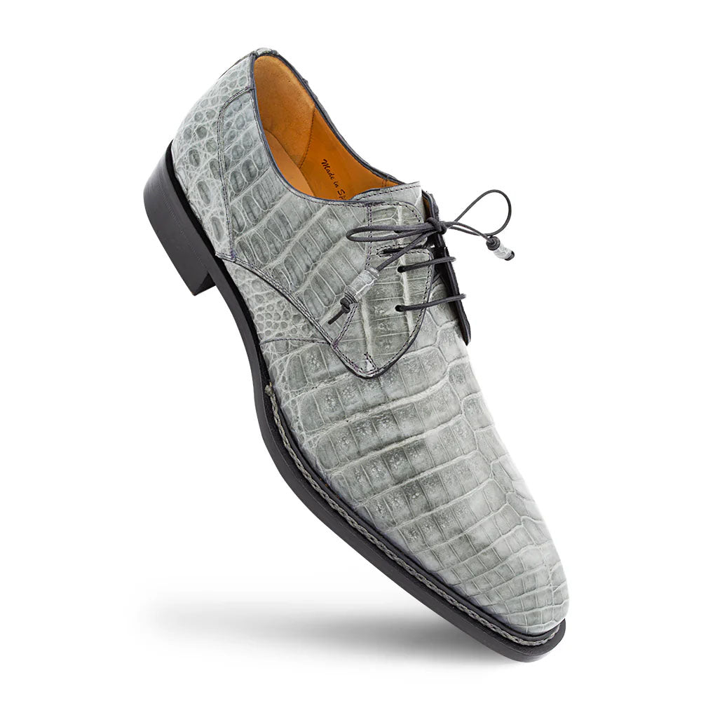Mezlan Cratos Crocodile Derby Pearl Grey (50070-F)